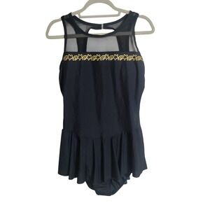 Vintage Basic Edition Black One Piece Swimsuit Size 17/18 New